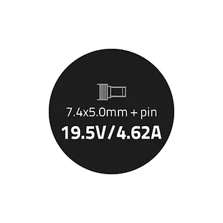 Zasilacz do laptopa 90W | 19.5V | 4.62A | 7.4*5.0+pin