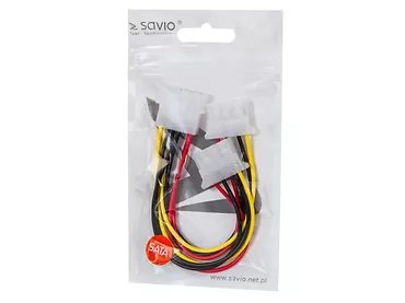 SAVIO AK-09 Kabel zasilający/ adapter /rozdzielacz Molex 4pin M