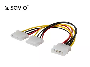 SAVIO AK-09 Kabel zasilający/ adapter /rozdzielacz Molex 4pin M