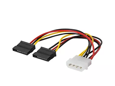 SAVIO AK-13 Kabel zasilający/ adapter/ rozdzielacz Molex 4 pin M - 2x SATA 15 pin F