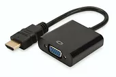 Adapter audio-video HDMI typ A do VGA, FHD, z audio 3.5mm        MiniJack