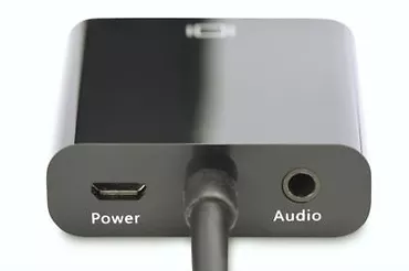 Adapter audio-video HDMI typ A do VGA, FHD, z audio 3.5mm        MiniJack