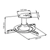 ART UCHWYT sufitowy 16cm DO PROJEKTORA 15kg P-101 uniwersalny pełna regulacja