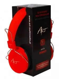 ART Słuchawki AP-60A z mikrofonem pomarańczowe