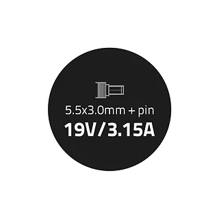 Zasilacz dedykowany do Samsung 60W | 19V | 3.15A | 5.5*3.5+pin