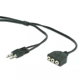 Gembird Przedłużacz 2xJack(M)3,5mm->3xJack(F)3,5mm
