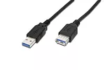 ASSMANN Przedłużacz USB3.0 SuperSpeed, USB A wtyk / USB A gniazdo, Cu AWG 28, 2x ekranowane, dł. 1.8m