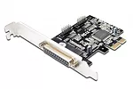 Kontroler PCI-Express 2xserial DB9 COM RS232, 1xparallel DB25 LPT