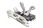 Kontroler PCI-Express 2xserial DB9 COM RS232, 1xparallel DB25 LPT