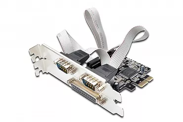 Digitus Kontroler PCI-Express 2xserial DB9 COM RS232, 1xparallel DB25 LPT