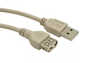 Przedłuzacz USB 2.0 typu AM-AF 0.75m szary