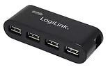 LogiLink HUB USB 2.0 4-portowy z zasilaczem, czarny