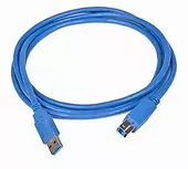 Kabel USB 3.0 typu AB AM-BM 1,8 niebieski