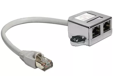 Adapter Rozdzielacz LAN 1xRJ45/2xRJ45 Ethernet