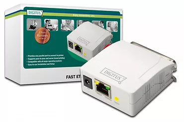 Digitus Serwer wydruku  Print serwer Fast Ethernet 1-port 1xLPT, 1xRJ-45