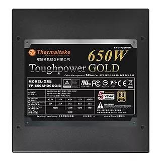 Toughpower 650W Modular (80+ Gold, 4xPEG, 140mm, Single Rail)