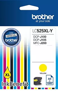 Brother Tusz LC525XLY YELL 1300 do DCP-J100 DCP-J105