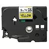 Brother Tama laminowana TZ-S621  9mm czarny nadruk/żółte tło