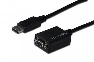 ASSMANN Adapter DisplayPort do VGA, DP/HD15 M/F, 0.15cm