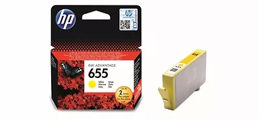 HP 655 oryginalny wkład tusz atramentowy Ink Advantage żółty CZ112AE