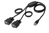 Digitus Kabel adapter USB 2.0 do 2xRS232 (COM) (Chipset: FTDI / FT2232H)