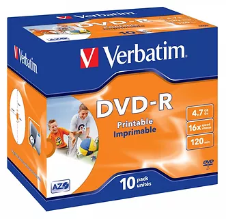 DVD-R 16x 4.7GB 10P JC PRINTABLE 43521