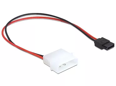 Delock Kabel SATA zasilający MOLEX(M)->SATA(F) 6pin 24cm