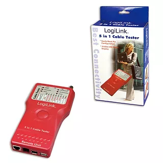 LogiLink Uniwersalny tester kabli RJ45-11/BNC/USB/IEEE1394