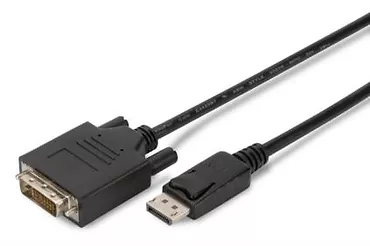 Kabel adapter Displayport 1.1a z zatrzaskiem Typ DP/DVI-D (24+1) M/M czarny 5m