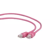 Patch cord ekranowany FTP kat.6 osłonka zalewana 1M różowy