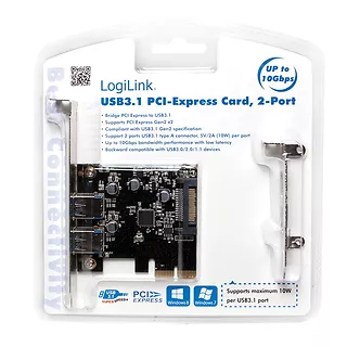 Karta PCI Express, 2 x USB 3.1 typ-A żeński