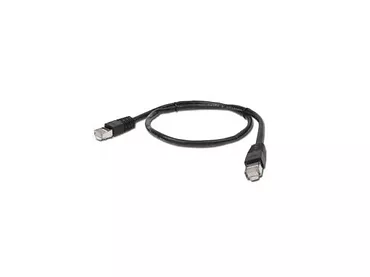 Patch cord kat.5e 1M FTP czarny