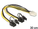 Kabel rozdzielacz zasilania PCI EXPRESS 2x8PIN/1x6PIN