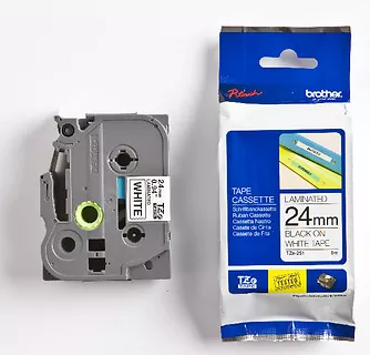 Brother Taśma laminowana TZe-251  24mm czarny na białym