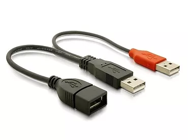 Przedłużacz USB 2xAM-AF 22,5cm