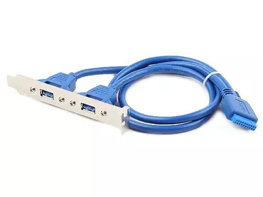 Gniazdo USB 3.0 x2 na śledziu