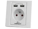 Gembird Gniazdko podtynkowe 1 x 230V + 2 x USB 2.1A