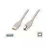 Kabel drukarkowy USB  2.0 A/M - USB B /M, 3,0 m beżowy