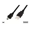 ASSMANN Kabel połączeniowy USB2.0 Canon Typ USB A/miniUSB B(5pinów),     M/M czarny 1,8m basic
