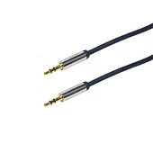 Kabel audio 2xJack 3.5mm stereo M/M, 0.5m, niebieski