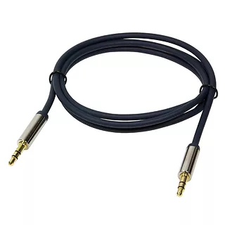 Kabel audio 2xJack 3.5mm stereo M/M, 0.5m, niebieski