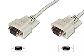 Kabel połączeniowy RS232 1:1 Typ DSUB9/DSUB9 Ż/Ż beżowy 3m