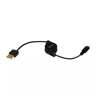 LogiLink Rozwijany kabel USB-A do Micro USB-B