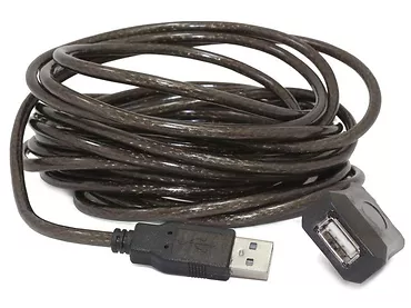 Przedłużacz USB 2.0 typu AM-AF 10m aktywny czarny