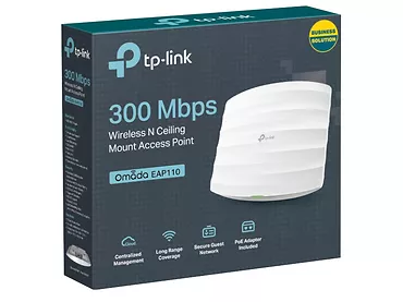 Bezprzewodowy punkt dostępowy TP-Link EAP110 N300 z możliwością montażu na suficie