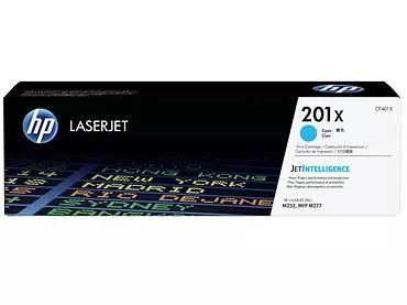 HP 201X oryginalny wkład laserowy o dużej pojemności, błękitny CF401X