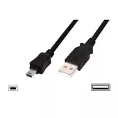 Kabel połączeniowy USB2.0 Canon Typ USB A/miniUSB B(5pinów),     M/M czarny 3m basic