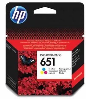 Oryginalny, trójkolorowy wkład atramentowy HP 651 Ink Advantage