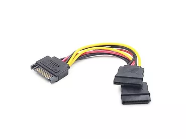 KABEL SATA MOLEX (M)->SATA(F)X2 15CM