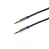 Kabel audio 2xJack 3.5mm stereo M/M, 1m, niebieski
